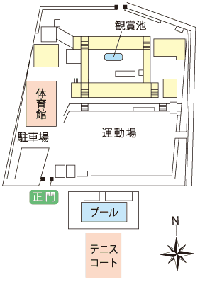 総社中学校の平面図