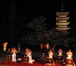 備中温羅太鼓のライブ