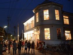 ライトアップされたまちかど郷土館