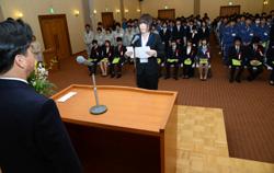 新入社員代表の言葉