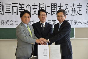 固い握手