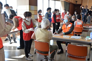 ワクチン接種の予行演習