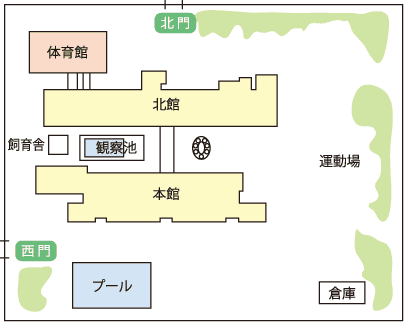 総社東小学校の平面図