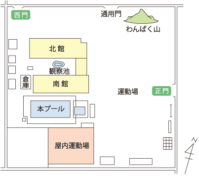 阿曽小学校の平面図