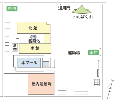 阿曽小学校の平面図