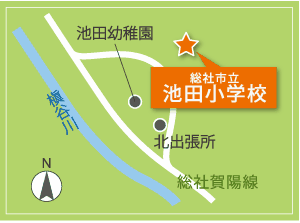池田小学校の地図