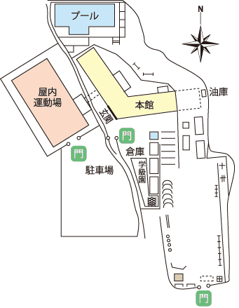 池田小学校の平面図