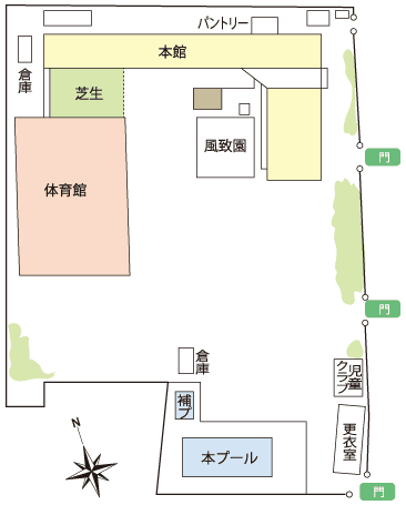 秦小学校の平面図
