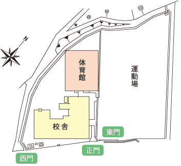 維新小学校の平面図