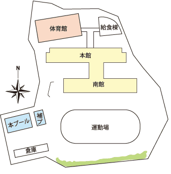 山手小学校の平面図
