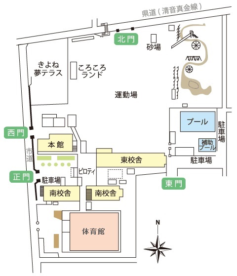 清音小学校の平面図