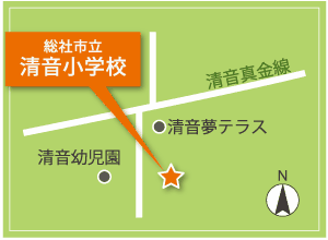 清音小学校の地図