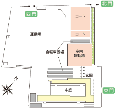 総社東中学校の平面図