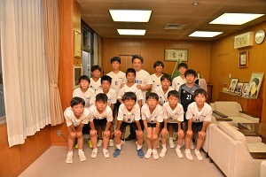 市長と記念撮影
