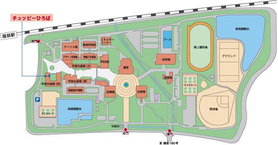 岡山県立大学の平面図