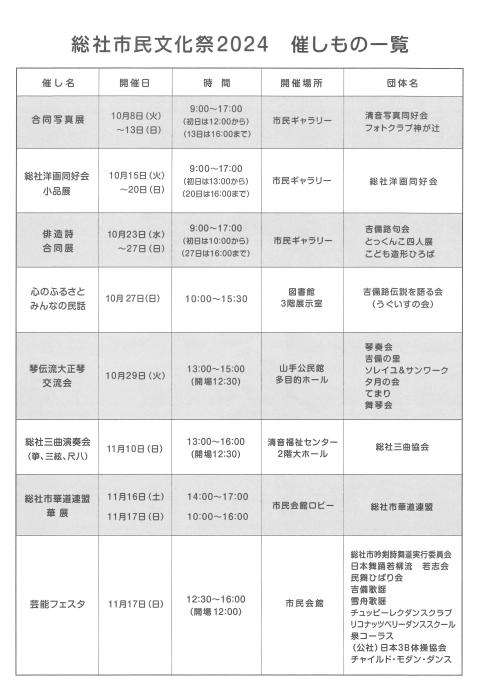 総社市民文化祭2024
