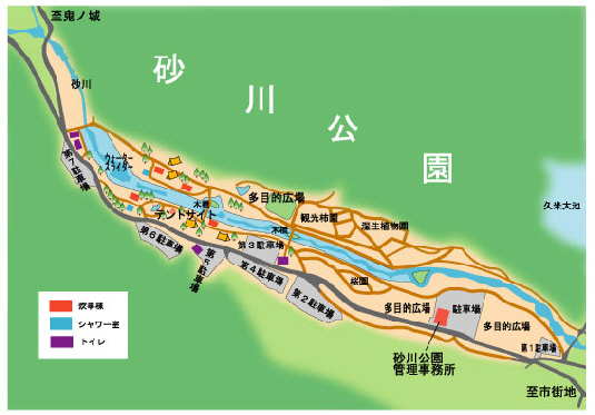 砂川公園の全体図