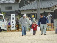 地震体験後の防災訓練