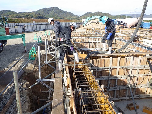 基礎・地中梁コンクリート打設