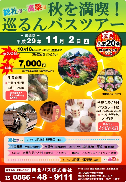 巡るんバスツアーチラシ画像