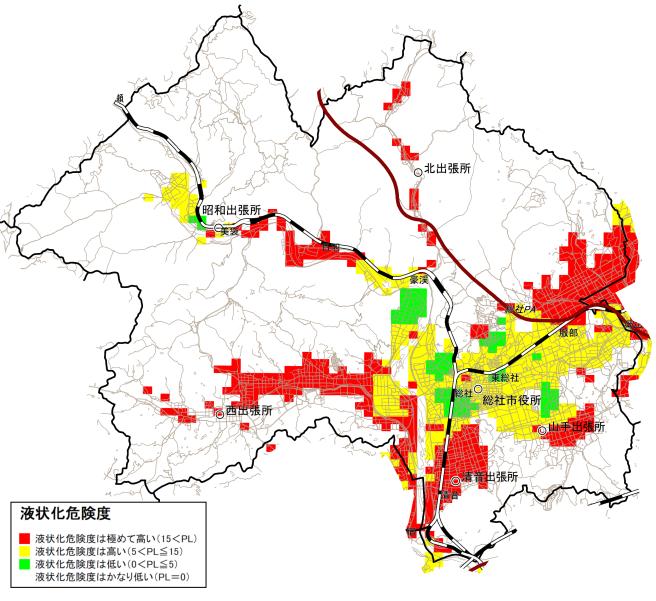 液状化危険度分布図