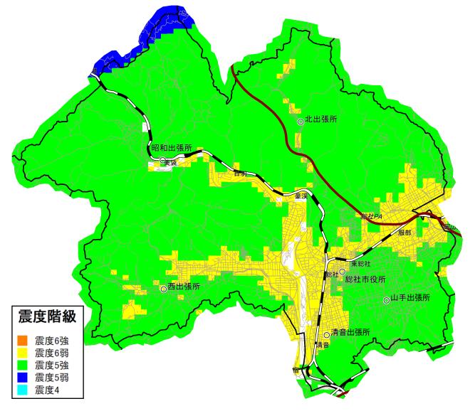 震度分布図