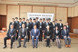 5日　環太平洋大学のインターンシップ生開講式への画像