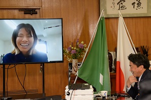 11日　新谷仁美選手とリモート対談の画像