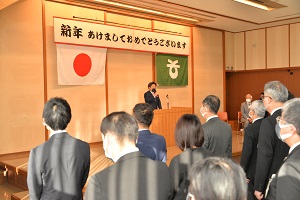 4日　仕事始めのあいさつの画像