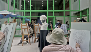 総社デニムマスクを用いたデッサン教室 （令和2年度）の画像