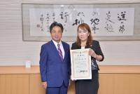 令和7年度にご寄附をいただいた企業への感謝状贈呈時の画像