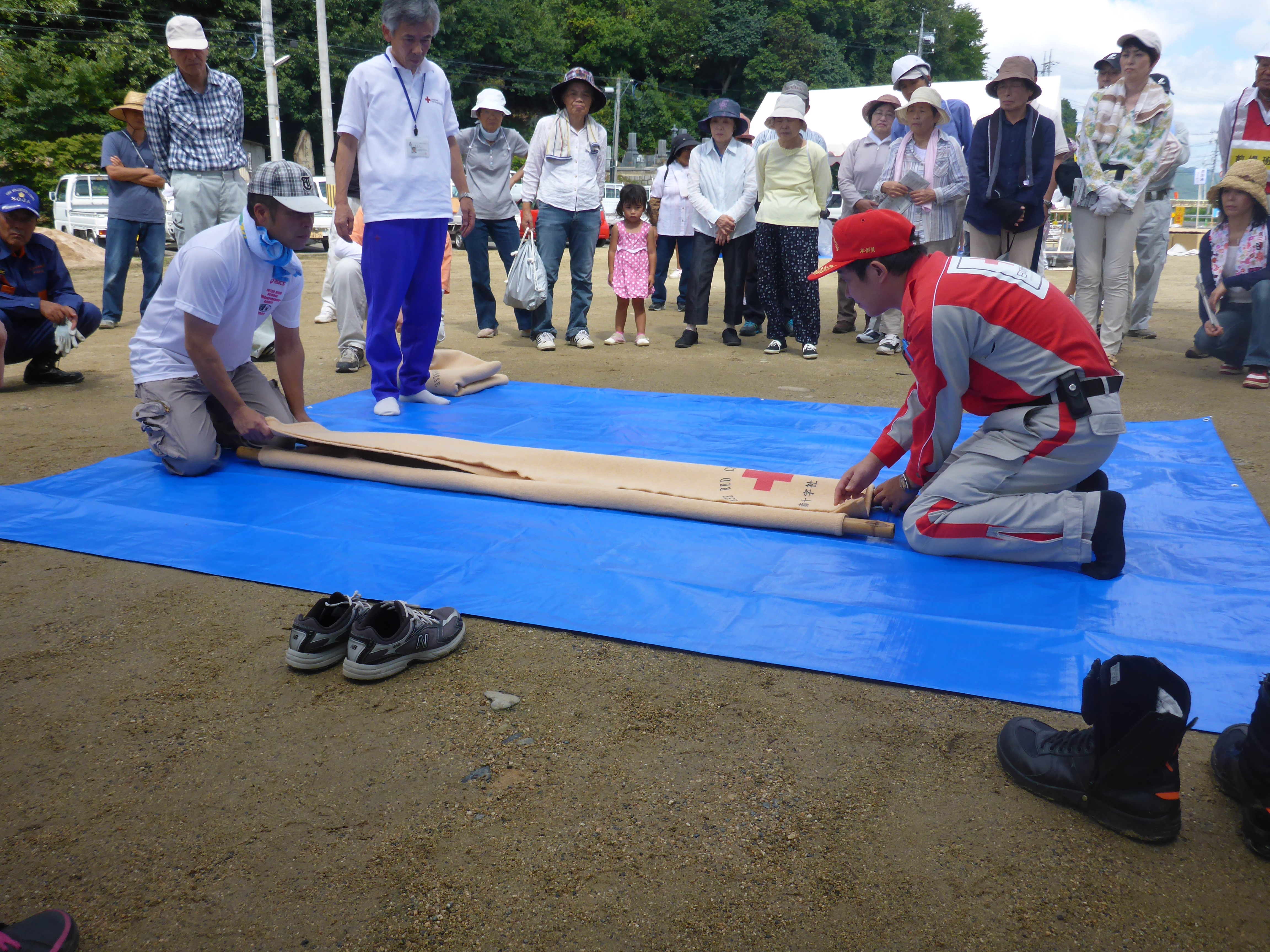 応用担架講習の画像