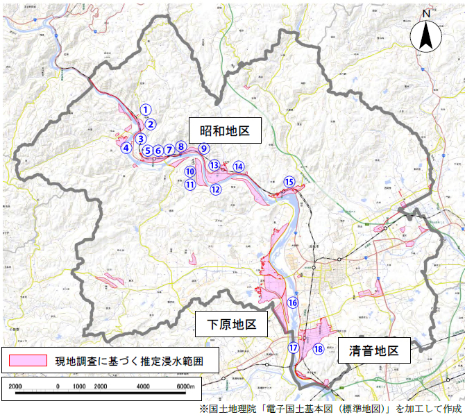 浸水被害の画像