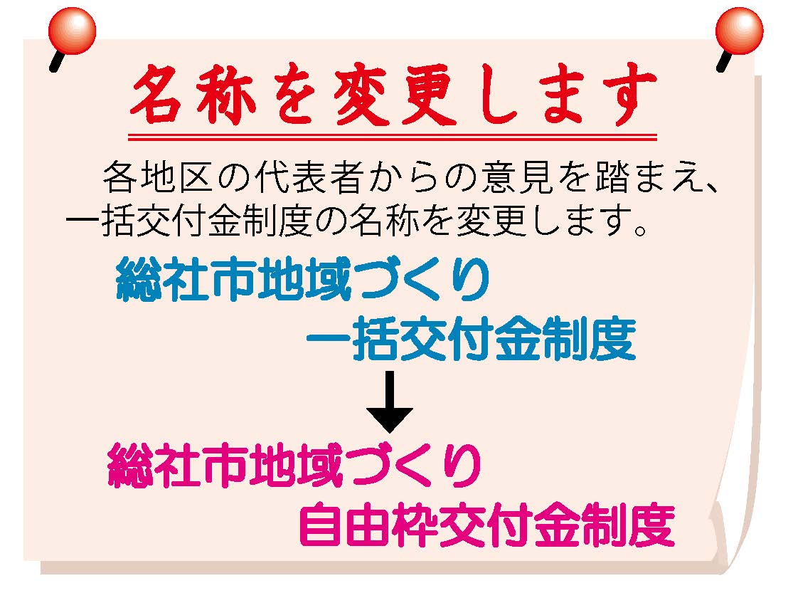 地域づくり自由枠交付金制度がスタートの画像
