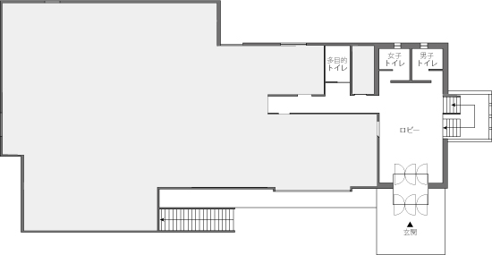 総社吉備路文化館1階平面図