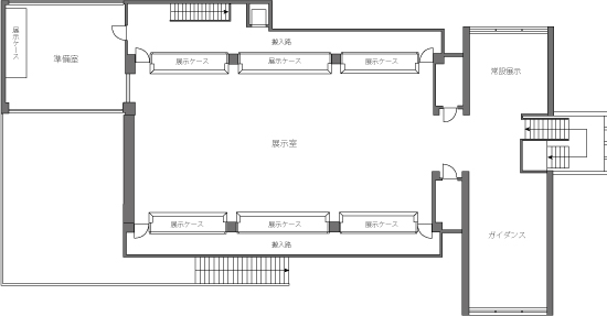 総社吉備路文化館2階平面図