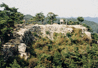 屏風折れの石垣の画像