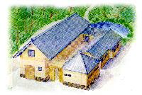 鬼城山ビジターセンターのイラスト