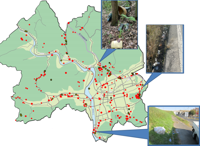 不法投棄マップの画像