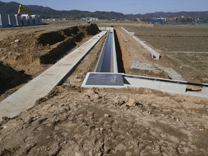 水路設置工事（H30.3.6）