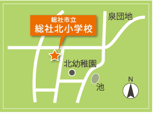 総社北小学校の地図