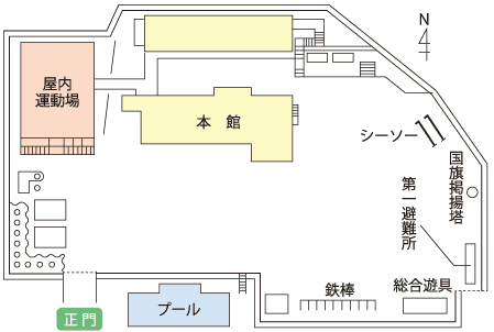 新本小学校の平面図