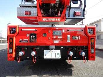 はしご車の後部の画像