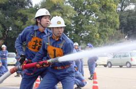 実戦放水訓練の画像