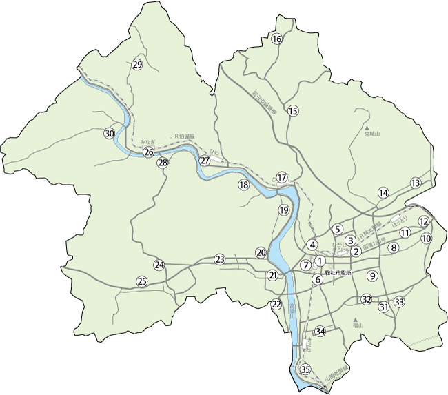 投票所の位置図の画像