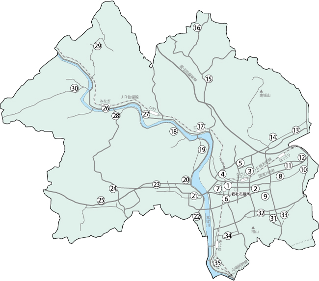 投票所の位置図の画像