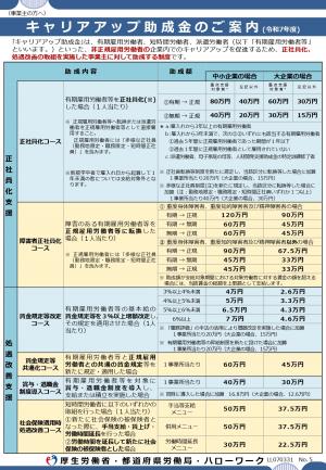 キャリアアップ助成金の画像