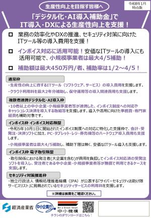 デジタル化・AI導入補助金の画像