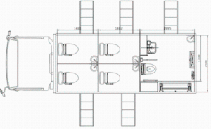 トイレカーの内装の画像