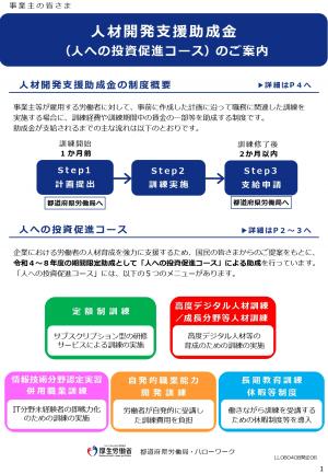 人材開発支援助成金(人への投資促進コース)の画像